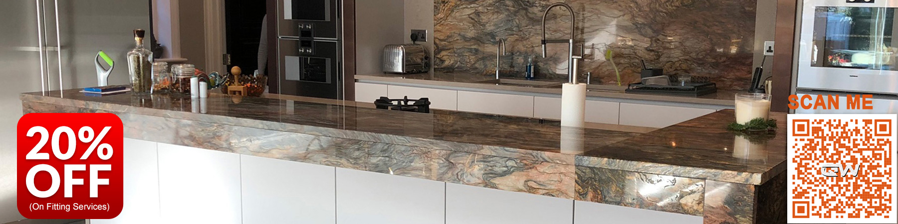 Granite kitchen worktop installed in Radlett & London