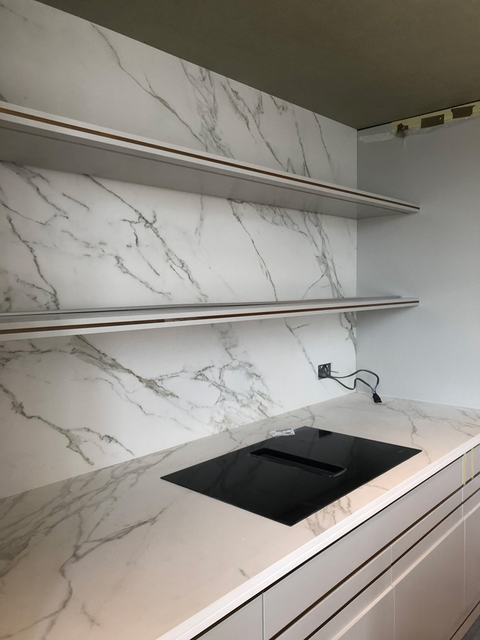Calacatta Marble Wall & Worktop