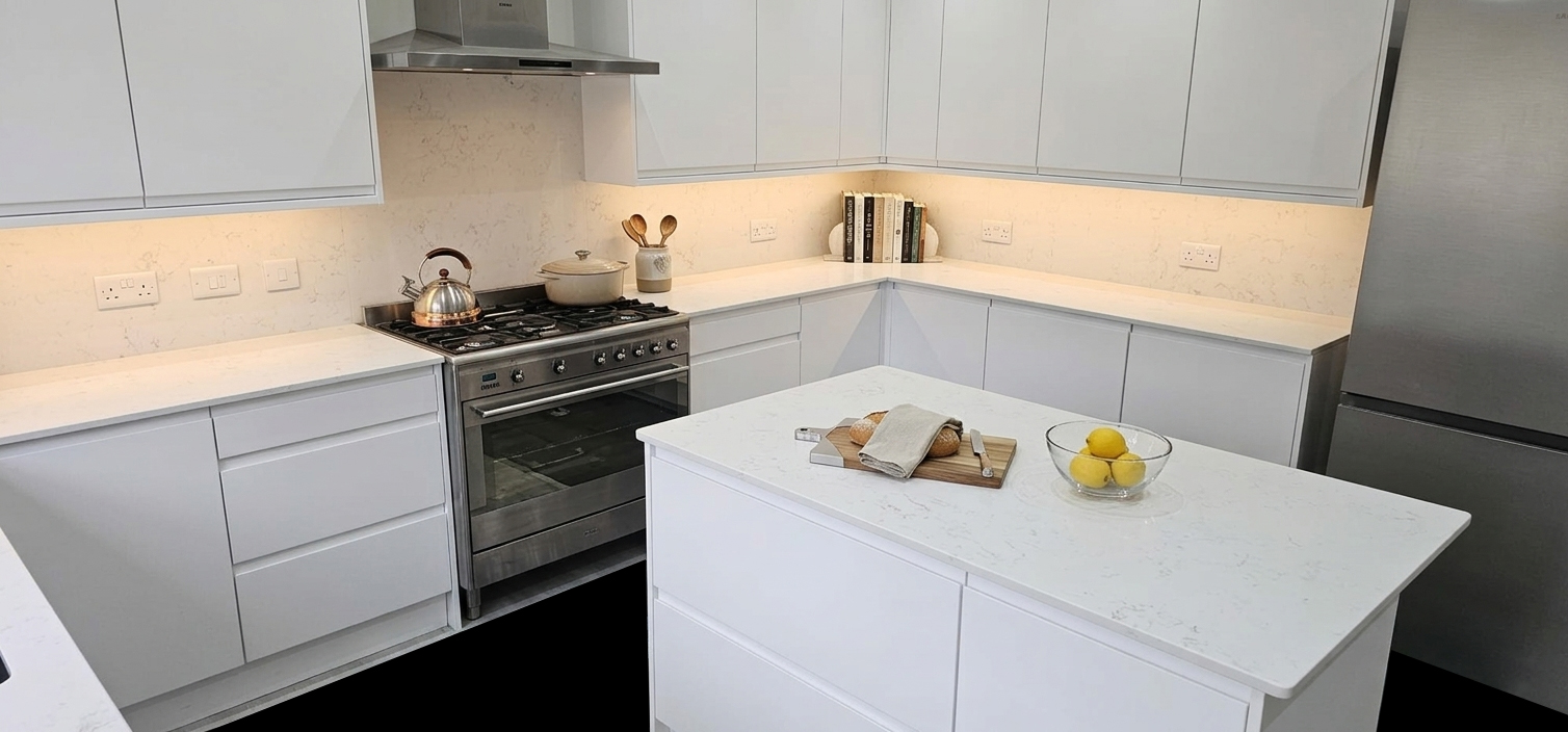 Carrara Quartz Worktop